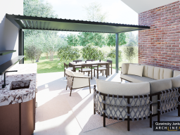 Crimson accents and quiet luxury: an Award-winning home
